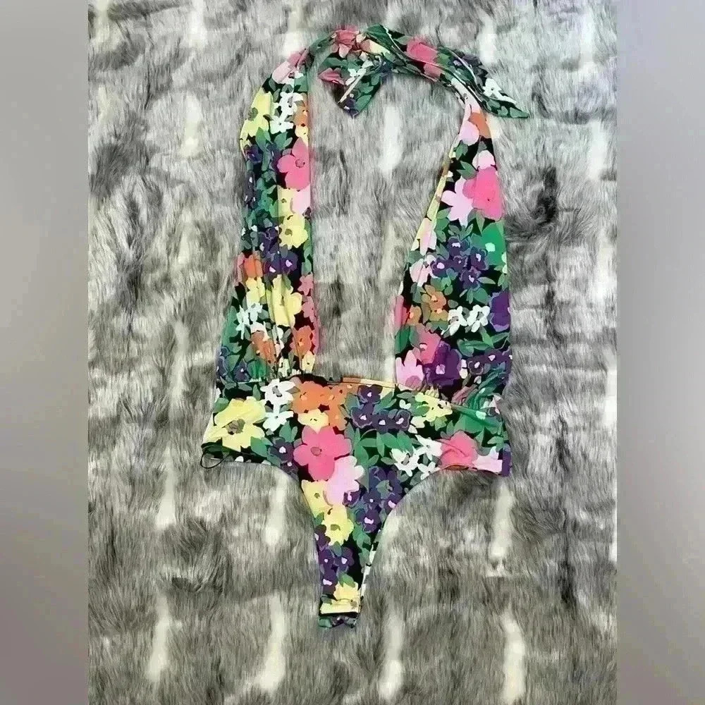 AFRM Rosa Bodysuit in Neon Garden size XS - Picture 8 of 11